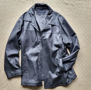 Black Leather Kenneth Cole Jacket XXL